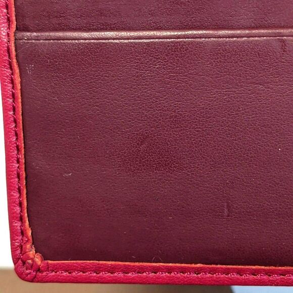 Coach Burgundy Signature Large Fold Wallet - Picture 14 of 16